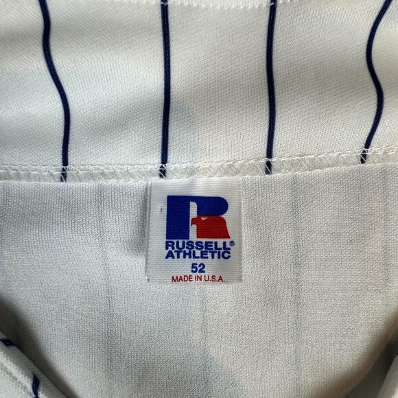 Russell Athletic Baseball Jersey Mens 2XL 52 Pinstripe Made USA Button Up Shirt - Picture 2 of 7